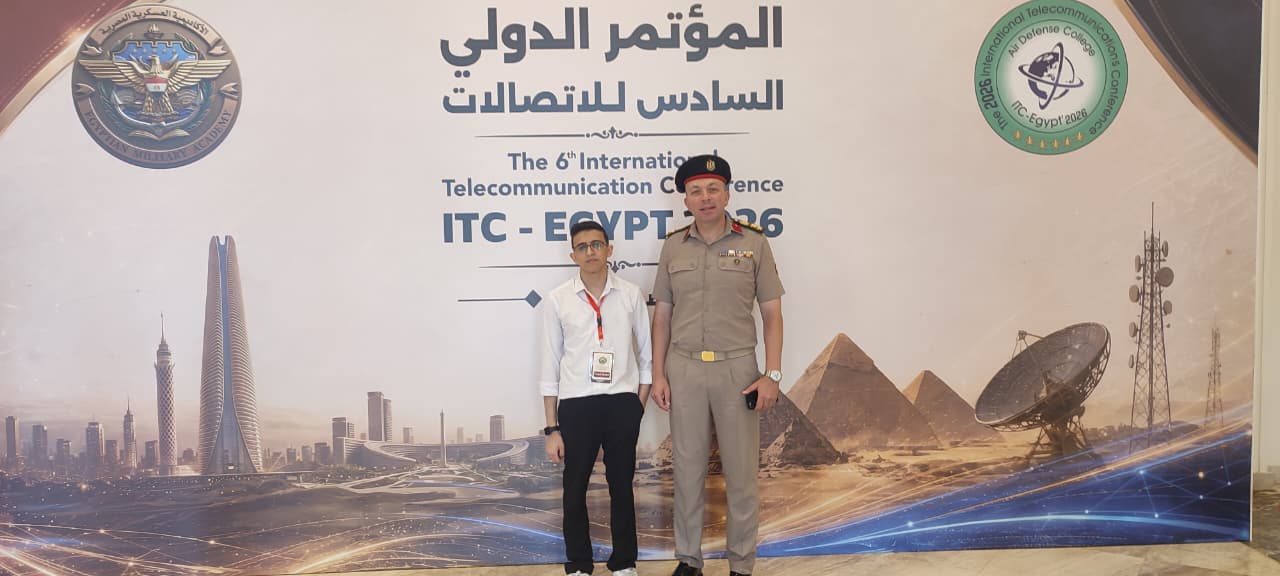 Mohamed Nasser with an officer at ITC Egypt 2026